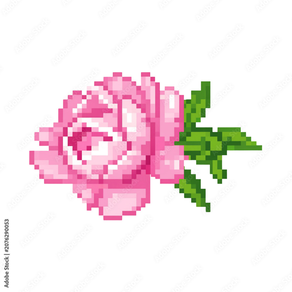 Fototapeta premium Pixel Art Flower