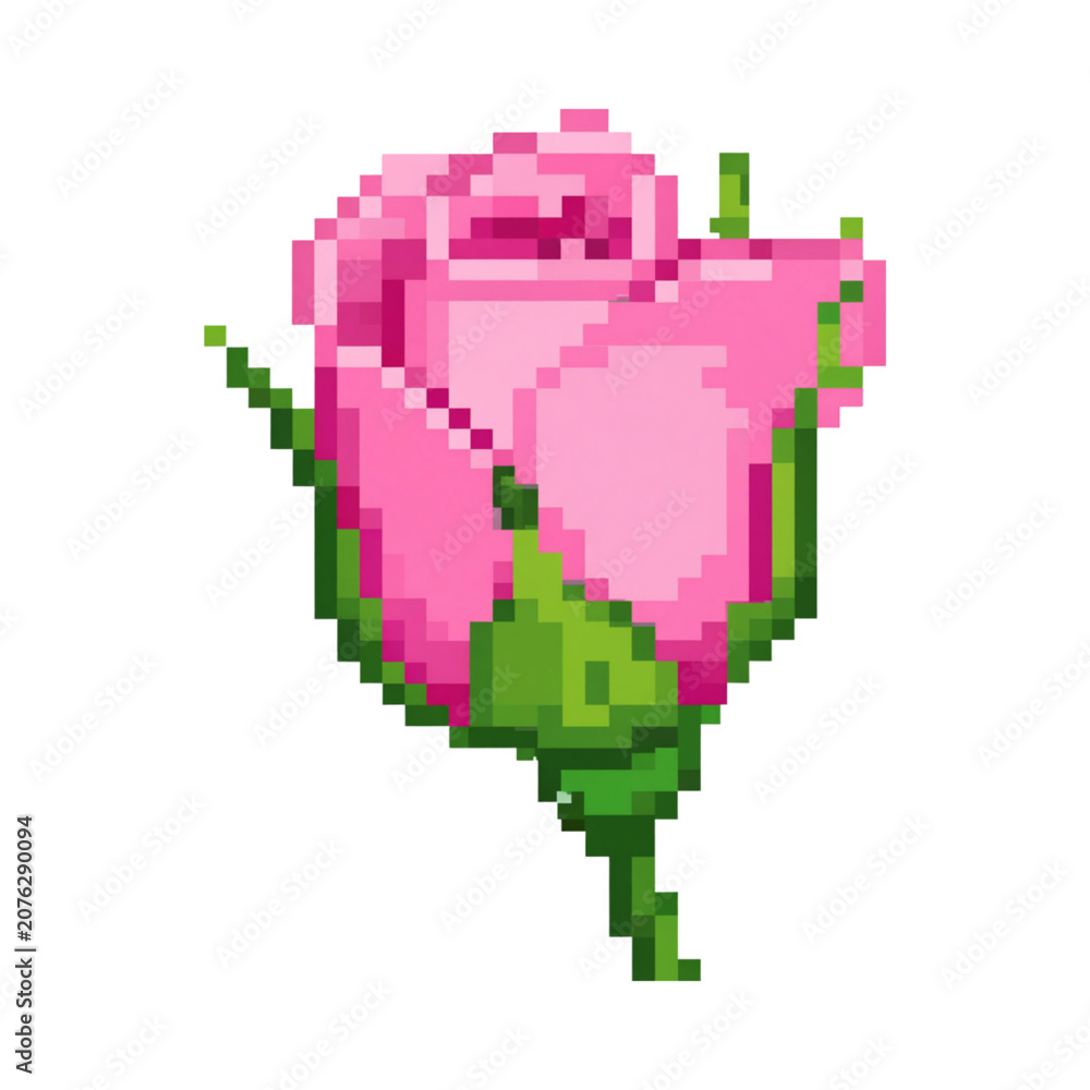 Obraz premium Pixel Art Flower