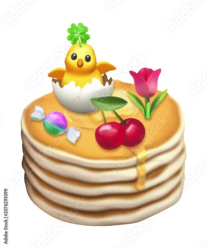 easter cake with eggs