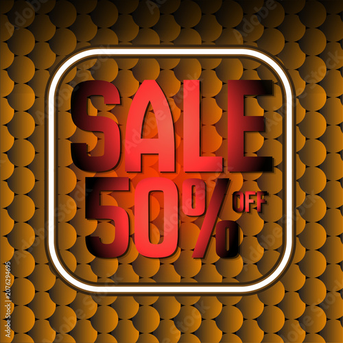Sale Banner 50% OFF | Promotion Poster Ads Design Template | Discount Marketing Offer