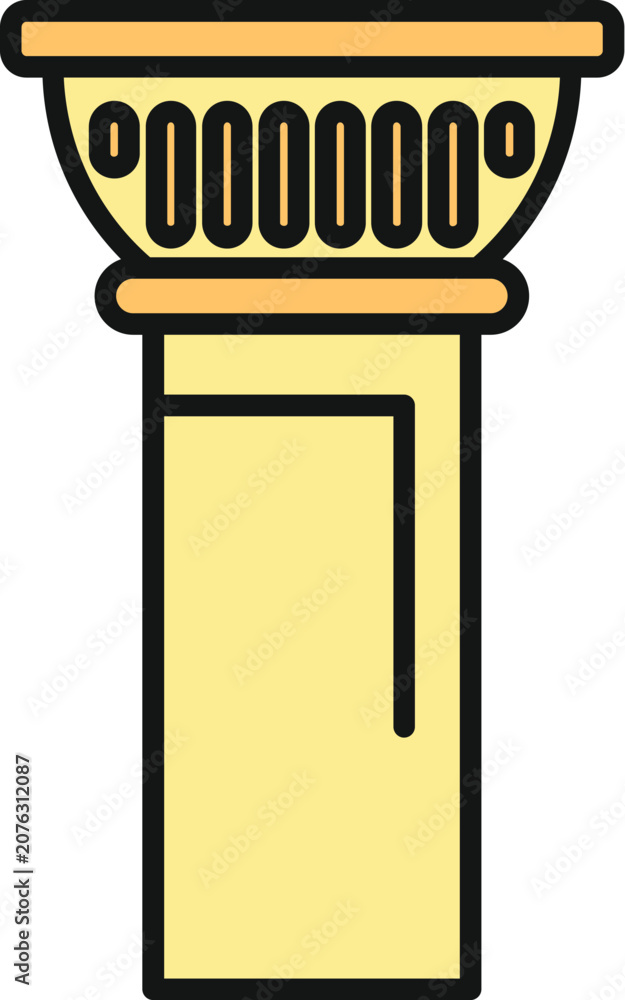 Naklejka premium Classic architectural column symbol representing history and antique construction