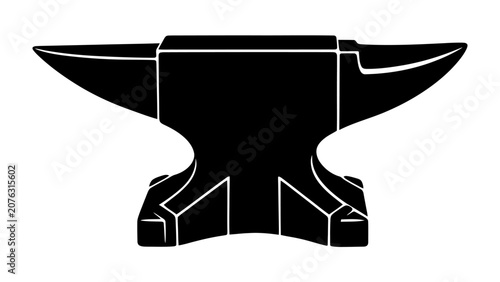 Εκτύπωση καμβά Blacksmith's Anvil: A heavy, durable anvil, the cornerstone of a blacksmith's workshop, ready for shaping metal with powerful hammer blows