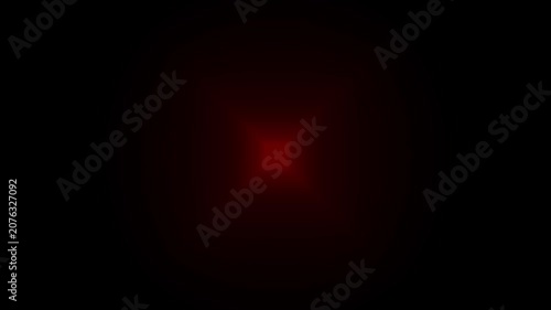 Red Glowing Optical Lens Flare Star, Futuristic Soft Light Blur Interface Element Loop