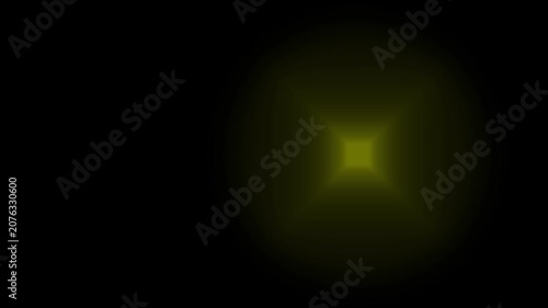 Green Yellow Glowing Optical Lens Flare Stars, Futuristic Soft Light Blur Interface Element Overlay
