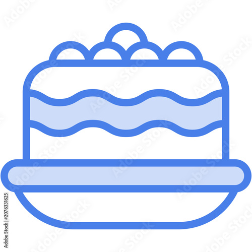 Tiramisu Icon - Vector Graphic Design
