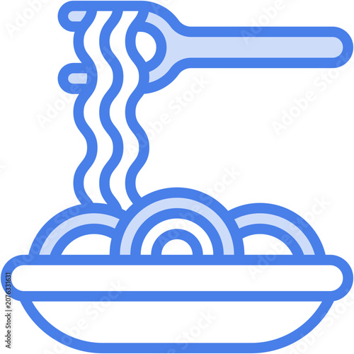 Spaghetti Icon - Vector Graphic Design