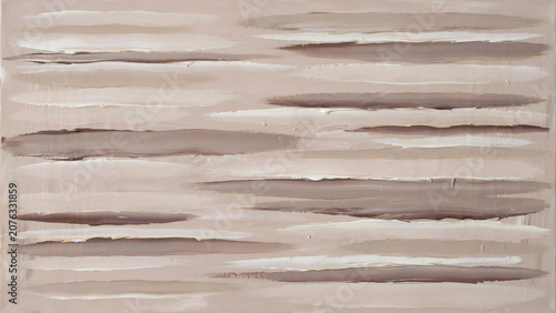 Abstract painting with horizontal earth tone brush strokes abstract painting