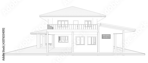 3D illustration of residential project