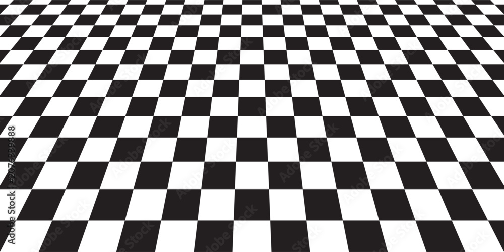 Fototapeta premium Black and White Checkerboard Pattern Background With Repeating Square Grid Texture