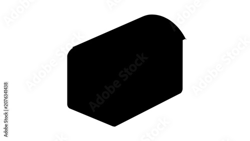 A clean flat vector line icon of a decorated mailbox with raised flag, suited for holiday greetings, delivery notices, home decor lists, and mail apps.