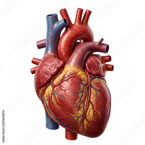 Human Heart Anatomy Isolated PNG Image with Transparent Background