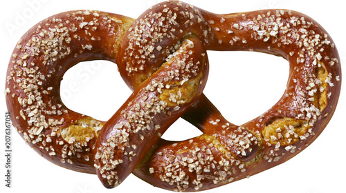 Tableau sur toile Soft pretzel with coarse salt topping
