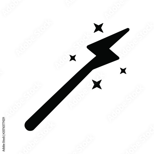 Konstfotografi Magic wand with sparkles and stars.