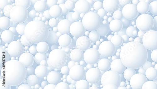 Many white balls in close proximity.