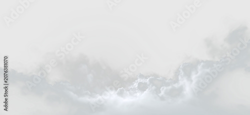Tableau sur toile Clouds drifting in a blue sky with soft light shining through at midday, on a tr