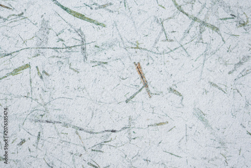 White Handmade Paper with Natural Plant Fiber Texture Background