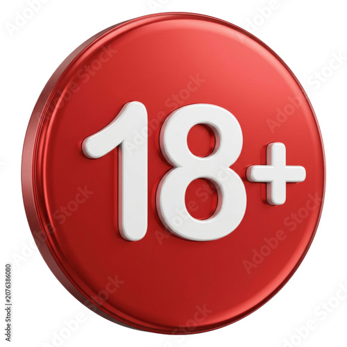 18 Plus Age Restriction Sign Isolated Transparent Background PNG Image