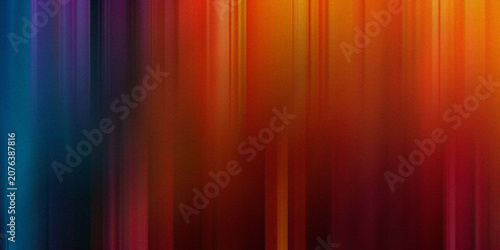 Foto Abstract background featuring vibrant vertical streaks in gradient shades of deep blue purple orange and warm yellow light rays