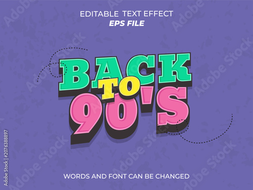 Back to 90s Retro Text Effect