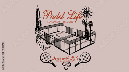 Slika na platnu Padel life artwork