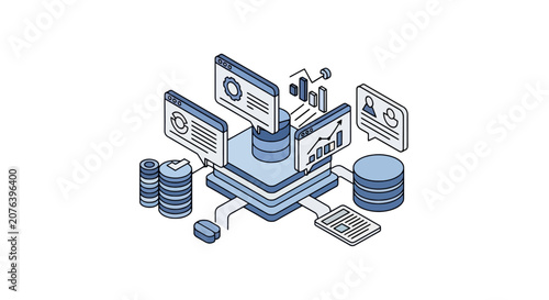 Isometric data management and information processing system