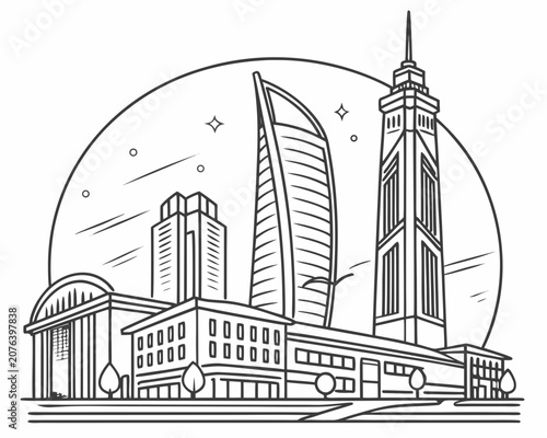 sketch of the city