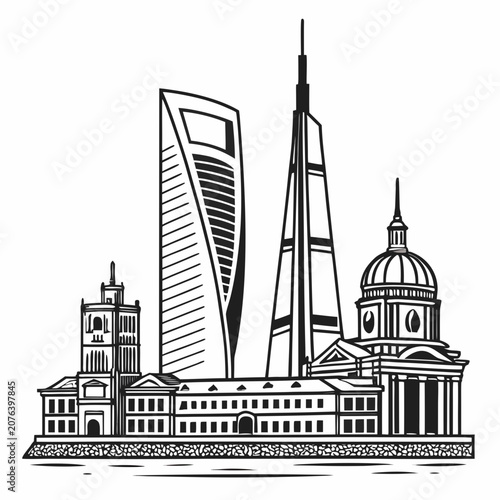 silhouette of the city