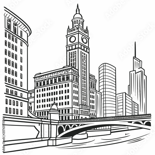 vector illustration of city