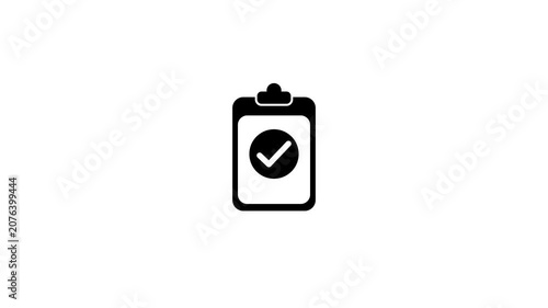 Checklist Icon Element For Design . Execution Plan Icon Blue Color Project icon editable stock Order processing icon design, checklist management .