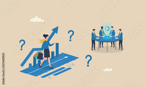 Tableau sur toile Customer lifetime meeting teams together customer, advertising or marketing cost