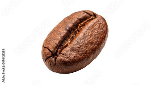 Photos Single roasted organic coffee bean whole isolated on a transparent background ca