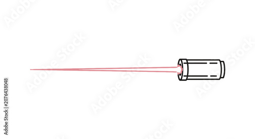 Foto Laser pointer emitting a narrow red light beam
