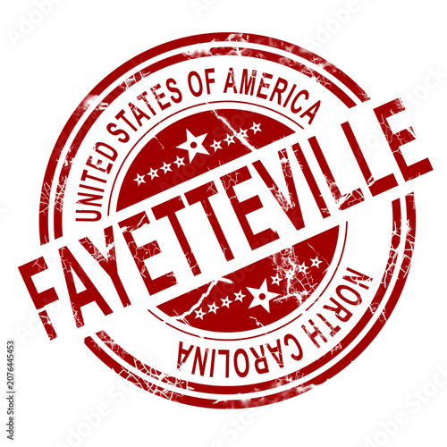 Fayetteville stamp with white background