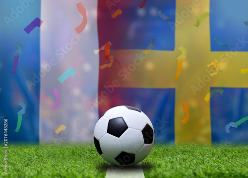 Football Cup competition between the national France and national Sweden.