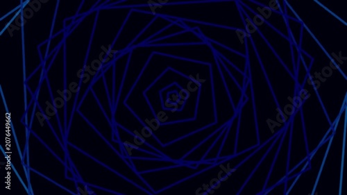 Abstract Blue Spiral Tunnel: An intriguing abstract image featuring a dark blue spiral pattern resembling a tunnel or a vortex, created with thin, glowing lines.