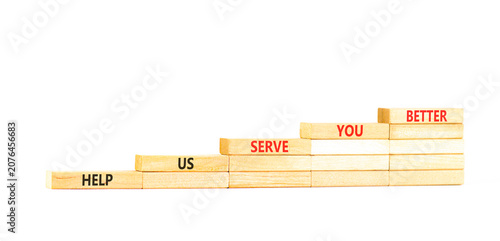 Obraz na plátne Help us serve you better symbol