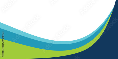 Professional corporate header design with flowing geometric swooshes, perfect for business presentations and brochures.