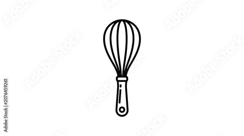 Konstfotografi Whisk kitchen utensil for mixing.