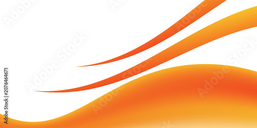 MobileModern orange banner background. Graphic design banner pattern background template with dynamic wave shapes.