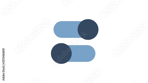 On and off toggle switch button animation