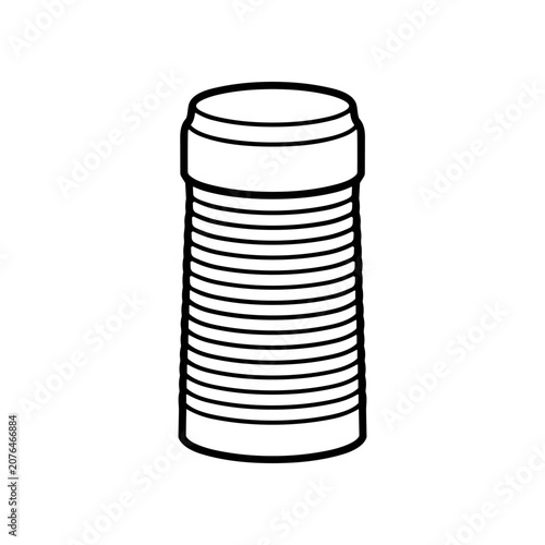 Detailed illustration of a metal screw.