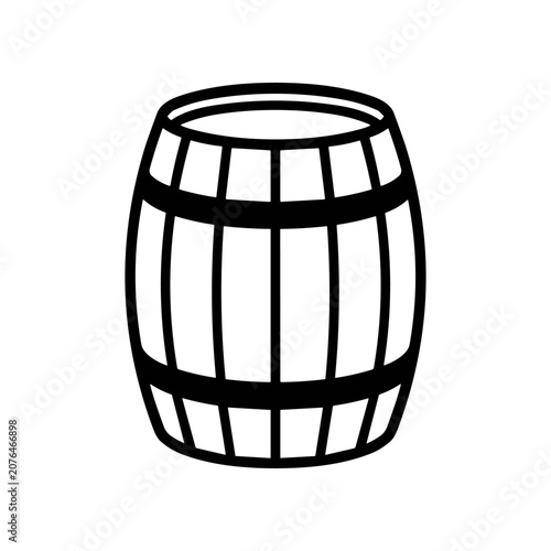 Wooden Barrel Illustration.