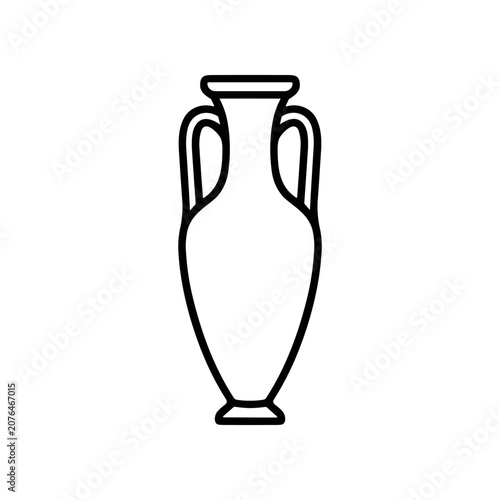 Vase with two handles drawing.
