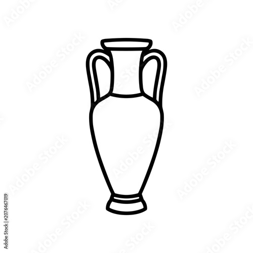 Vase with two handles drawing.