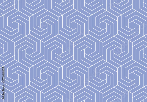 Abstract geometric pattern with stripes, lines. Seamless vector background. White and blue ornament. Simple lattice graphic design