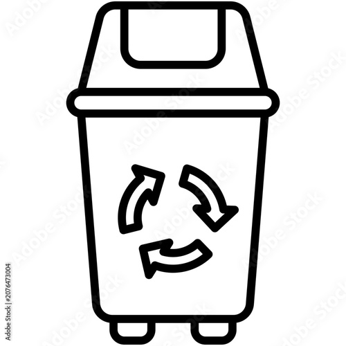 Garbage Waste Recycling Environment Icon Vector Design