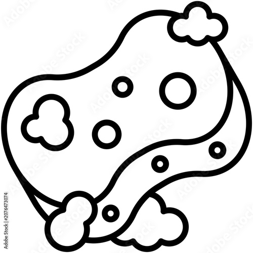 Cleaning Sponge Household Kitchen Tool Icon Vector