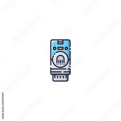 Modern electric vehicle charging station icon.