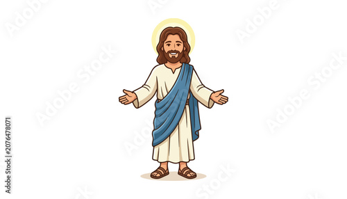 Tableau sur toile Jesus Christ clipart vector illustration