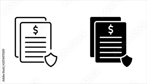 Foto Penalty outline icon set